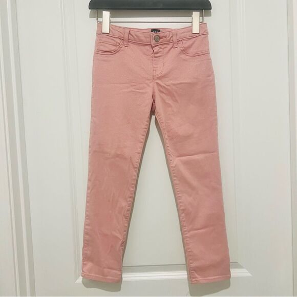 Gap Girl’s Jegging Ankle Jeans in Pink Glitter Size 10 Regular Adjustable Waist - Picture 1 of 11